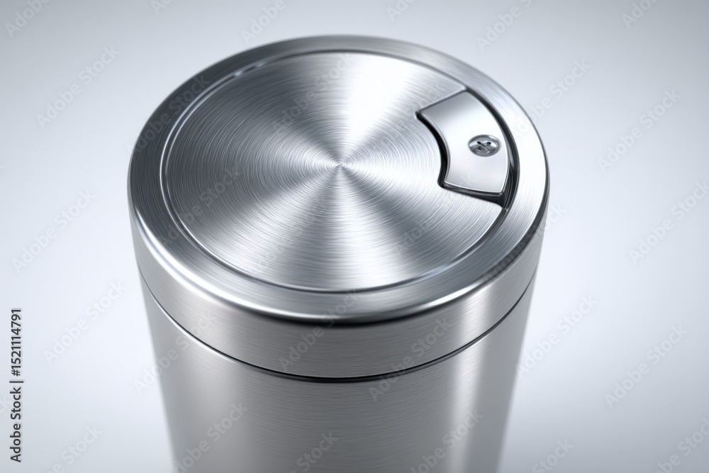 Aufkleber sleek stainless steel container with a secure sliding lid perfect for storing beverages and snacks o