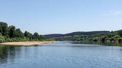 Panoramic view of the Tagus River Almourol, Portugal