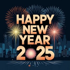 happy new  2025 fireworks