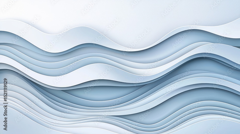 Poster Abstract layers of paper create a wavy textured background