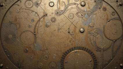 Naklejka premium Metal background. Pattern for wallpapers, covers, wall decorations. Oil paint