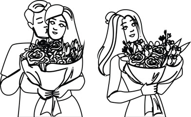 roses flower gift vector