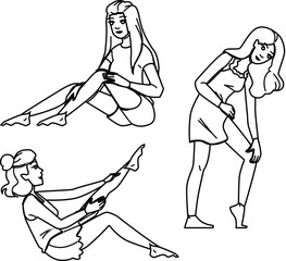 skin foot care vector