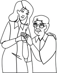 health geriatric care senior patient vector