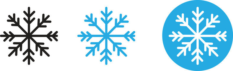 Snowflake icon set