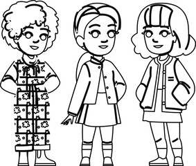 dress kid girl spring fashion vector