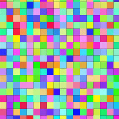 A Vibrant Mosaic of Multicolored Squares: A Kaleidoscope of Hues and Shades