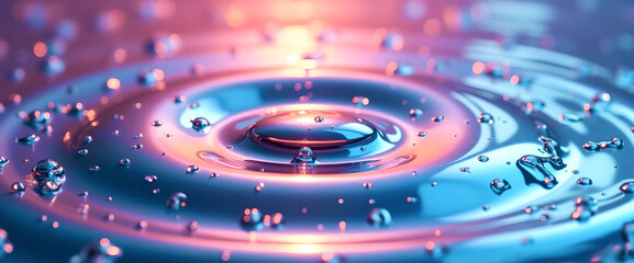 Liquid mercury surface with oil spill rainbow effect, ultra-high gloss reflection, macro photography style