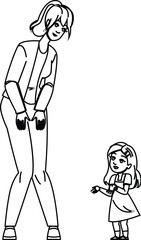 bonding mother talk daughter vector