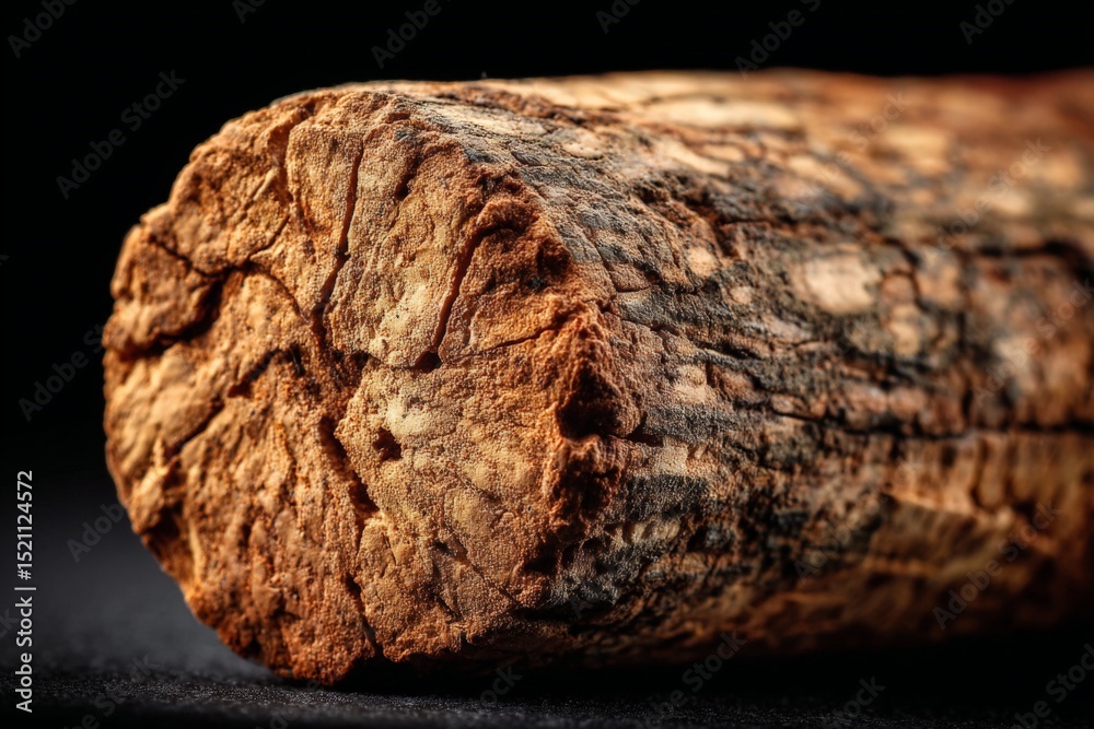Poster Close-up view of a textured piece of wood showcasing natural patterns and rustic charm