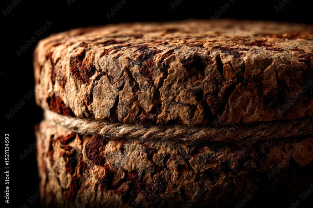 Poster unique textured surface of natural material captured in low light environment highlighting organic d