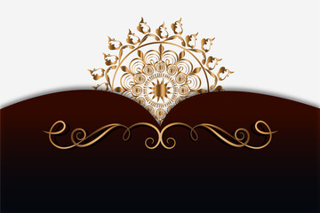 elegant background with golden ornament