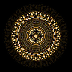 golden ornament on a black background
