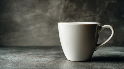 Fototapeta premium white ceramic mug on minimalist surface