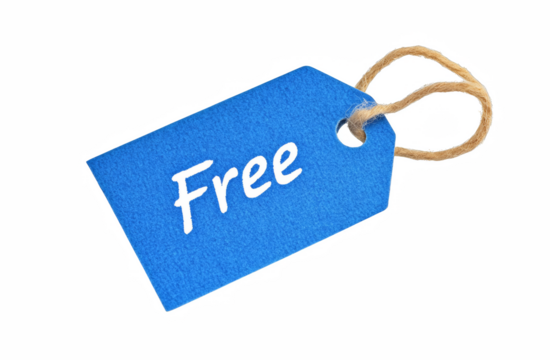 blue price tag isolated