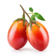 Roma tomatoes isolated on clean white background