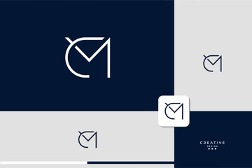 CM, MC, C, M, Abstract Letters Logo Monogram
