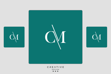 CM, MC, C, M, Abstract Letters Logo Monogram
