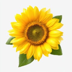 Fototapeta premium Sunflower head isolated on clean white background