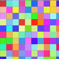 Vibrant Mosaic of Multicolored Squares: A Kaleidoscope of Hues