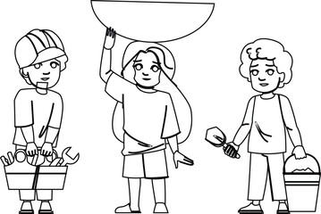 exploitation child labor stop vector