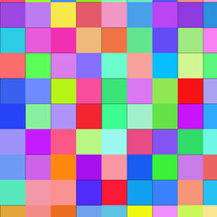 A Vibrant and Colorful Mosaic of Assorted Squares in a Random Pattern