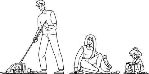 garbage clean up day vector