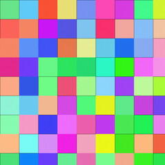 A vibrant and captivating mosaic of multicolored squares creating an abstract visual experience.