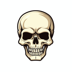 Skull Danger Signal Isolated Icon Vector Illustration for Safety Precaution Designs