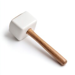 Rubber mallet isolated on clean white background