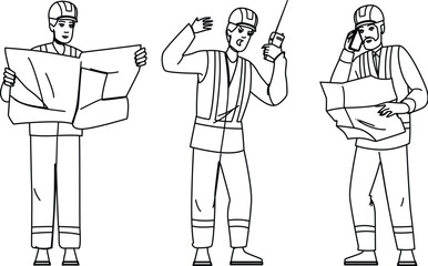 safety foreman working vector