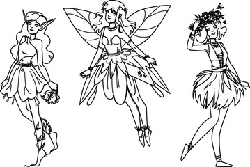 nature forest fairy vector