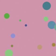 A Delightful Array of Colored Circles Scattered Across a Soft Pink Background  Visually Appealing