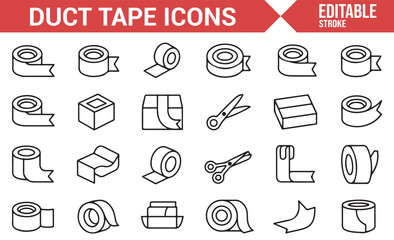 Duct Tape Icons for Construction, Home Repair, and DIY Projects