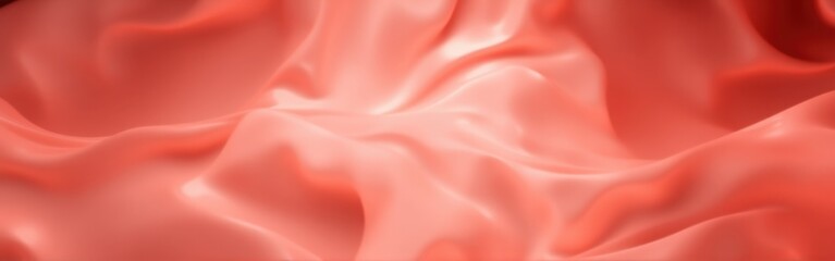 Elegant flowing coral fabric abstract background, creates a sense of movement