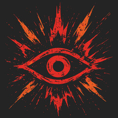 Grunge Flame-Eyed Vision Symbol