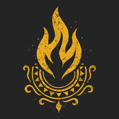 Sacred Flame and Mandala Ornament