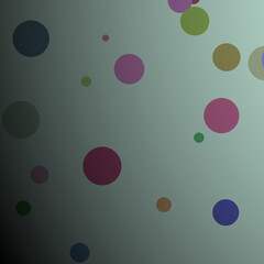 A Serene Composition of Multicolored Circles on a Pale Green Background