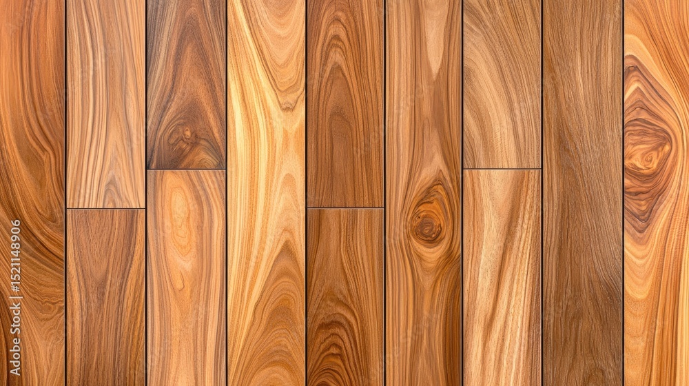 Poster vertical arrangement of natural wood planks with unique grain patterns