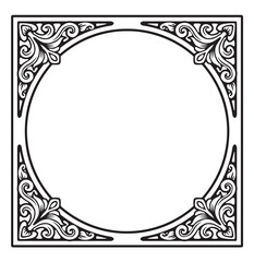 line art vintage square ornament classic with decorative frames and borders with premium quality vector illustration