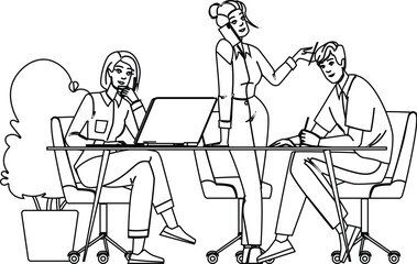 efficiency multitasking business meeting vector