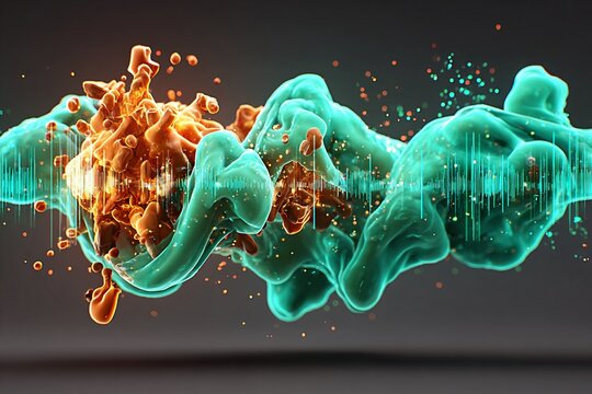 Abstract Data Visualization of Sound Wave Transformation - Powered by Adobe