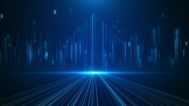 Arrow growth up business growth to success background. Elevating Business Success: Dynamic Animation. Ascending Corporate Presentations Financial Growth Visuals Digital Arrow Business Graph Reports 3D - Powered by Adobe