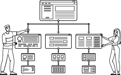 content silo structure vector