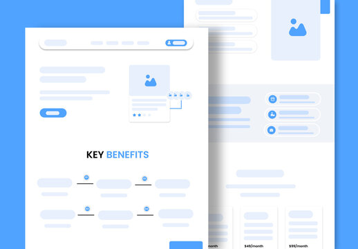 Email Marketing Landing page Wireframe