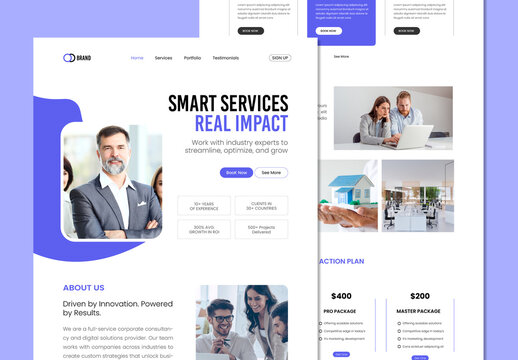 Smart Business Landing Page Design