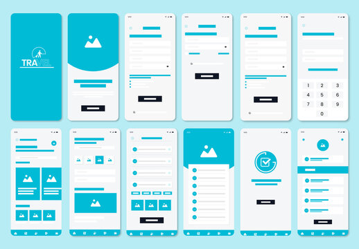 Travel Agency Mobile App UI Kit Minimal And Modern Mobile Design For Booking And Exploration