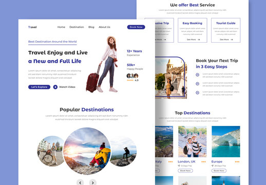 Travel Landing Page Design