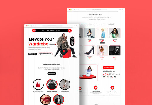 Fashion Landing Page Layout