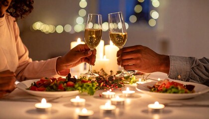 couple toasting with champagne